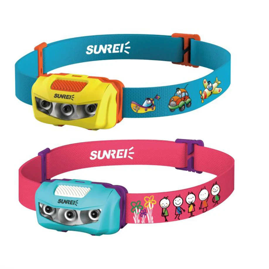 Children Headlamp Strong Light LED Waterproof Sensor Headlights For School Outdoor Kids AAA