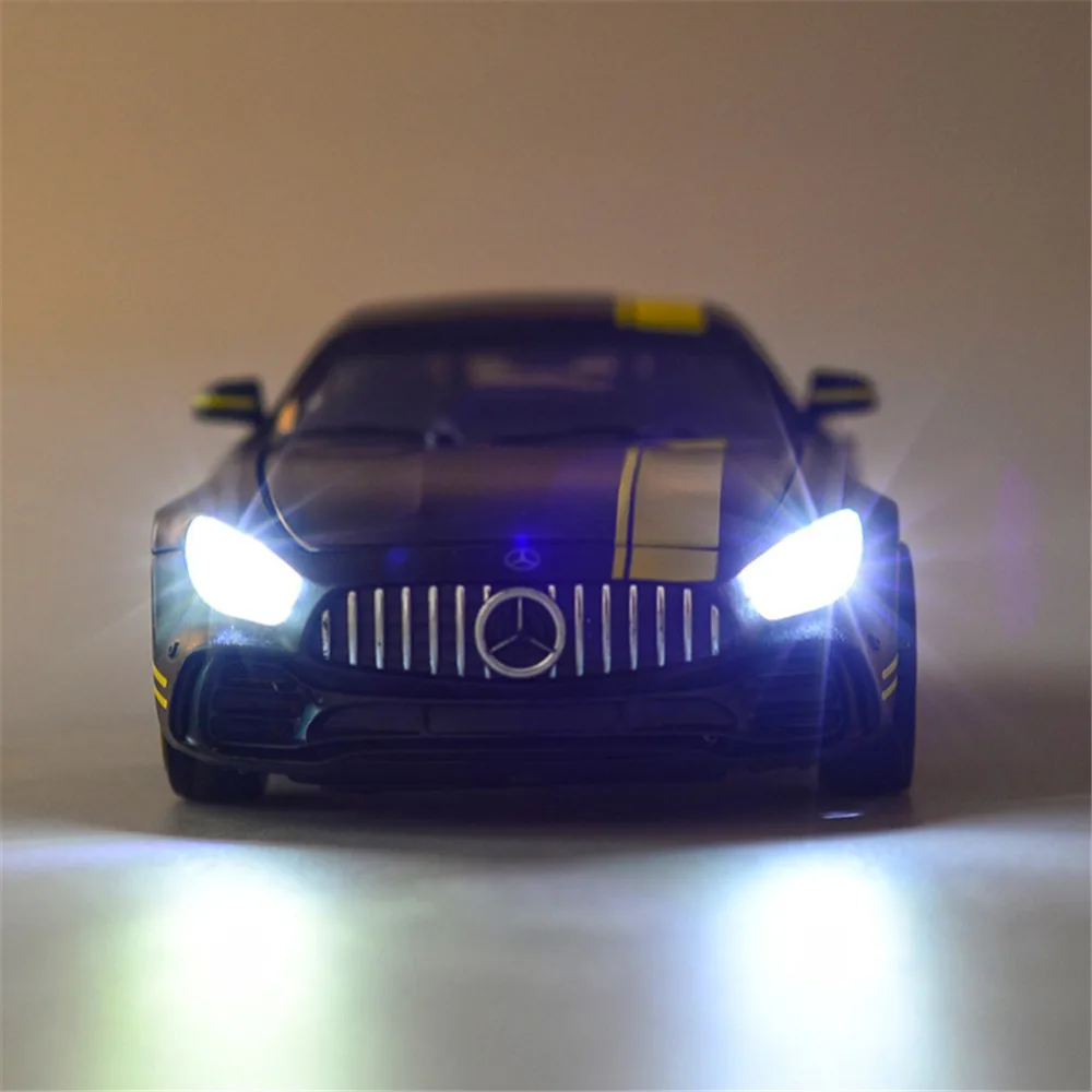 1:32 Mercedes-Benz AMG GT3 литая под давлением модель, звук и светильник, игрушка-автомобиль,, настоящий Meachine