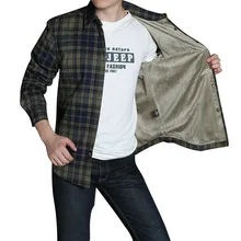 Зимние теплые мужские рубашки с флисовой подкладкой, в клетку, плюс бархат, для спорта на открытом воздухе, хлопок, Новая ветровка, мужские рубашки, блузки