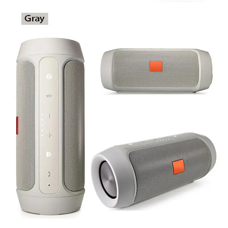 Водонепроницаемый Bluetooth динамик портативный открытый перезаряжаемый беспроводной динамик s Саундбар сабвуфер громкий динамик MP3 встроенный микрофон - Цвет: Gray