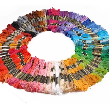 

50/100 Pcs Cross Stitch Useful Hand Embroidery Thread Floss Sewing Skeins Set
