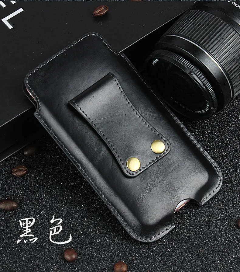 

For iphone 7 7 plus Luxury Cowhide genuine leather Phone sleeve waist bag Cover Pouch Cases Pocket For iphone 6 6s 6plus 6s plus
