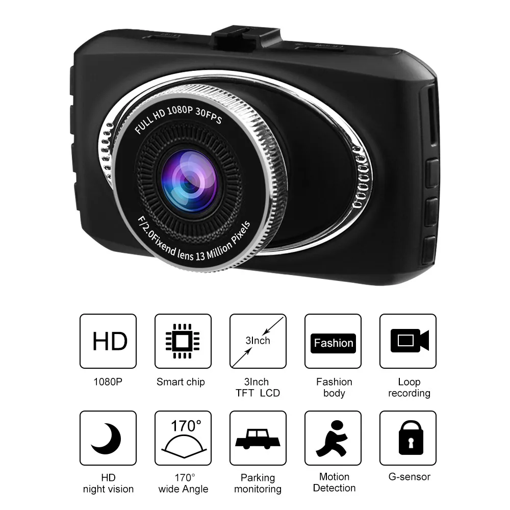 Wetowe M30 видеорегистратор HD 1080 P g сенсор автомобильная камера 170 градусов