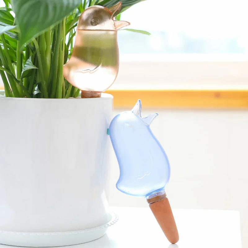 

Transparent Bird Shape Automatic Lazy Watering Kettle Flower Plant Self Watering Pot Can Dripper Gardening Tools and Equipment