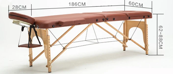 186 см* 60 см спа тату тело красивая мебель портативный складываемый пластиковый массажная кровать кисточка для бритья бук деревянный Регулируемый массажный стол