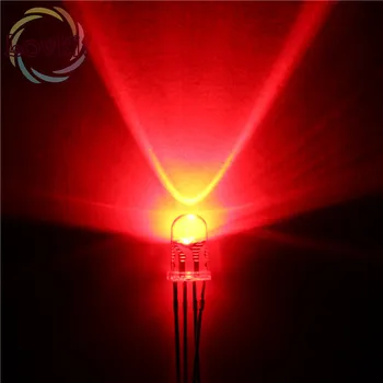 

20pcs 5mm 4Pin Tri-Color RGB Red Green Blue LED COMMON Cathode 4Pins Tri Color Emitting Diodes F5 RGB Water Clear LEDs LIGHT