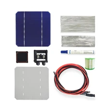 BOGUANG 1x120W 12V DIY solar panel kits with 125*125mm normal monocrystalline solar cell use flux pen+tab wire+bus+connect