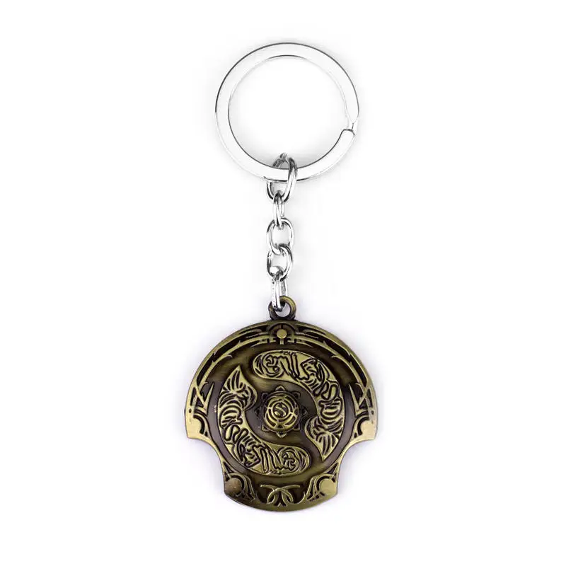 

Free Shipping Popular Online Game Dota TI5 Immortal Champion Shield Cool Pendant Fashion Key Chain For Enthusiasts Of Gifts