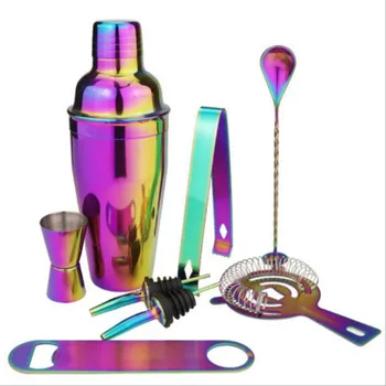

Bar Tools Cocktail Mixer Set Stainless Steel Mixing Cup Shaker Ice Filter Pottery 550ML Kitchen Tools Bar Accessories Wine