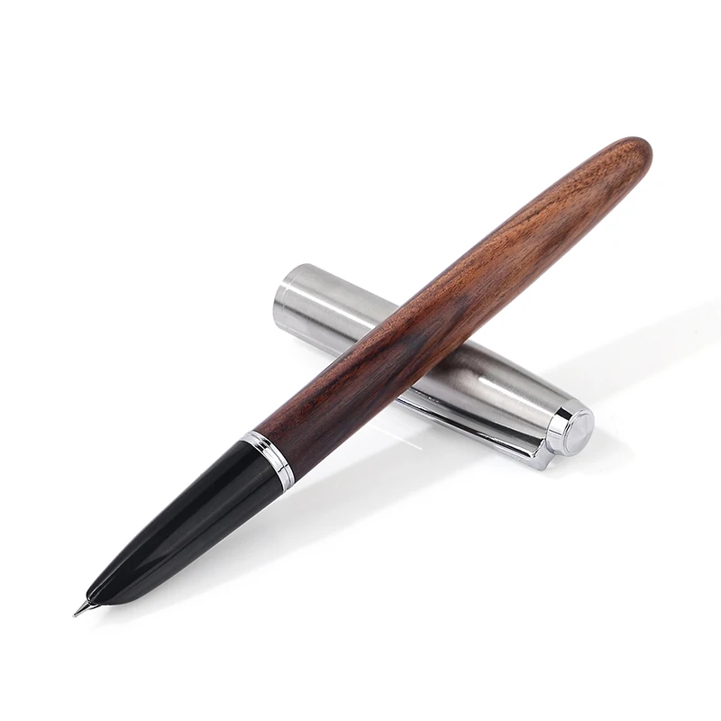 Роскошная брендовая деревянная перьевая ручка, стандарт Finance, металлические перьевые ручки Iraurita для школы, студентов, офиса, канцелярские принадлежности - Цвет: Red Bay Wood