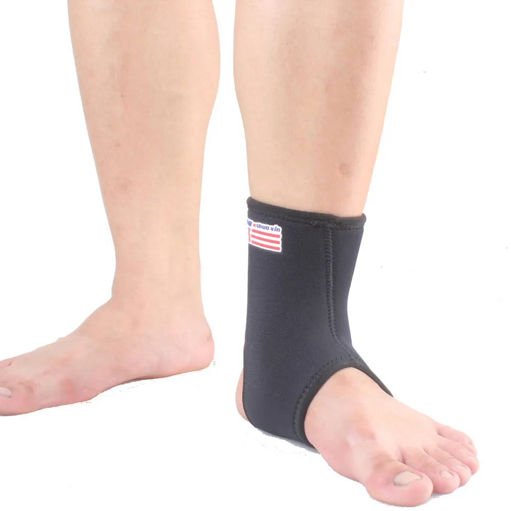 Free Shipping SX562 Black Sports Basketball Elastic Ankle Foot Brace