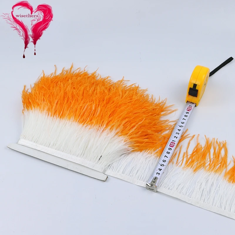 7 white and orange ostrich trims 5