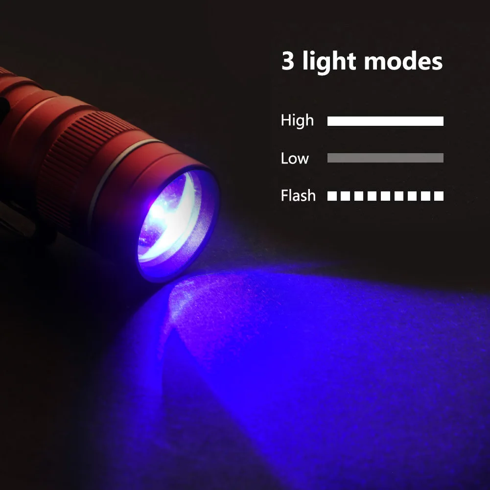 УФ ультрафиолетовый фонарь факел с зумом Функция Мини ультрафиолетовый свет Pet мочи пятна детектор Скорпион Охота