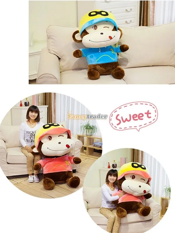 Fancytrader 43'' 110cm Giant Plush Stuffed Monkey , 3 Colors, Free Shipping FT90492 (7).jpg