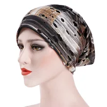 Новая шляпа для женщин индийская шляпа мусульманская гофрированная раковая химиотерапия шляпа бини шарф Тюрбан головной убор шляпа сомбреро