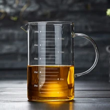 Боросиликатный стеклянный мерный стакан со шкалой высокотемпературная микроволновая печь домашние кухонные принадлежности для выпечки прозрачная мерная чашка