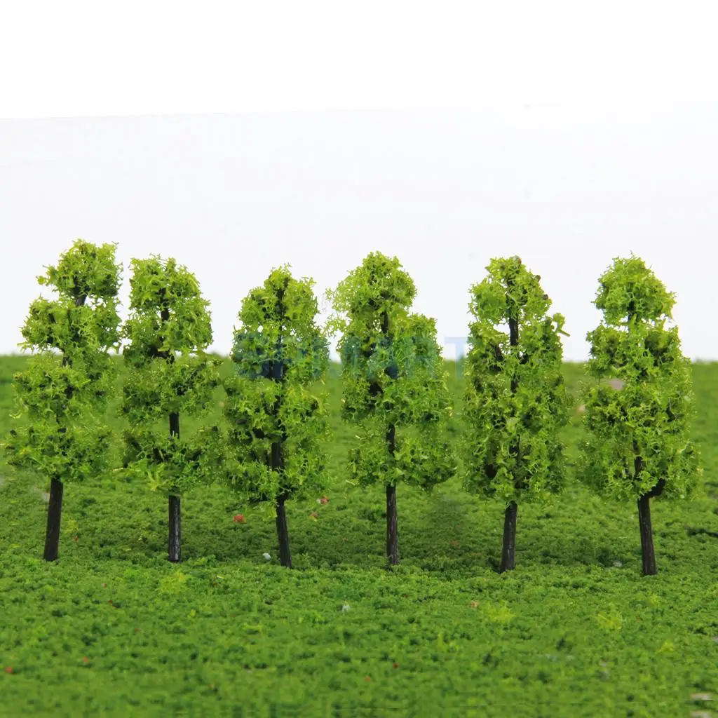 MagiDeal 40Pcs Mini Model Tree HO Z for Street Railway Park Village Model Building Layout Scenery Toys