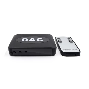 

Digital to analog audio converter fiber coaxial digital audio to analog signal AV signal AY82 black