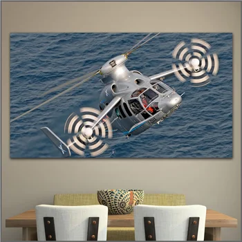 

Printing Oil Painting eurocopter x3 airbus helicopters concept art canvas print pictures for living room and bedroom No Frames