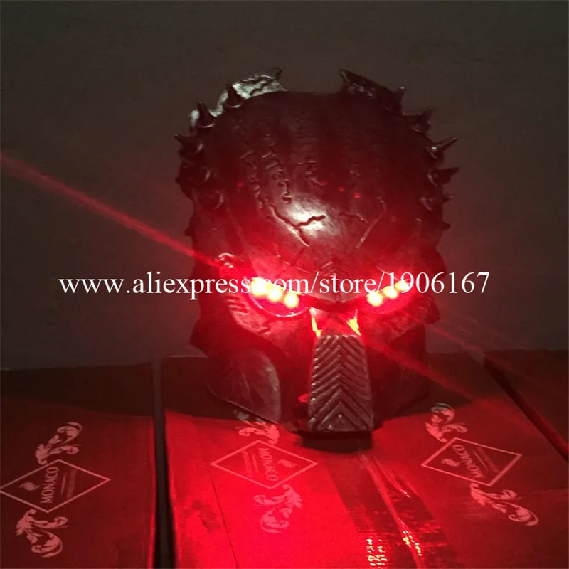 Red Led Luminous Ghosts Halloween Mask Led Glowing DJ Cosplay Dance