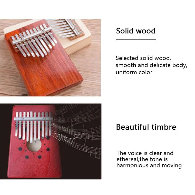 Красный 10 клавиш калимба «пианино для больших пальцев» традиционный музыкальный инструмент портативный отличный подарок портативный музыкальный инструмент для начинающих