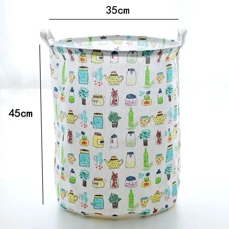 الكرتون القذرة سلة الغسيل نوم ملون البوتات نمط دلو القماش سلة التخزين أشتات سلات تخزين المحمولة