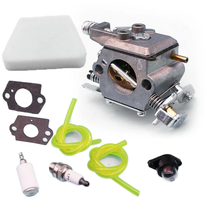 

For Poulan 1950 2050 Carburetor Kit 2150 2375 Chainsaw Spark Plug Air Filter Fuel Filter Primer Bulb Mounting Gaskets