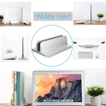 

Holder Erected Space-saving Stand Aluminum Vertical Laptop Stand Thickness Adjustable Desktop NoteBooks for MacBook Pro/Air