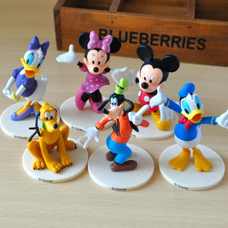 

Disney 6pcs/Lot Pvc Action Figure Mickey Mouse Collection Doll Set Mickey Minnie Daisy Donald And Pluto Just Play