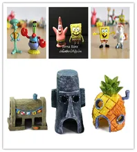NEW 2016 Kid Gift Spongebob Aquarium Decoration Fish Tank Ornaments 3PCs Pineapple House & Squidward Easter Island & Krusty Krab NEW 2016 Kid Gift Spongebob Aquarium Decoration Fish Tank Ornaments 3PCs Pineapple House & Squidward Easter Island & Krusty Krab