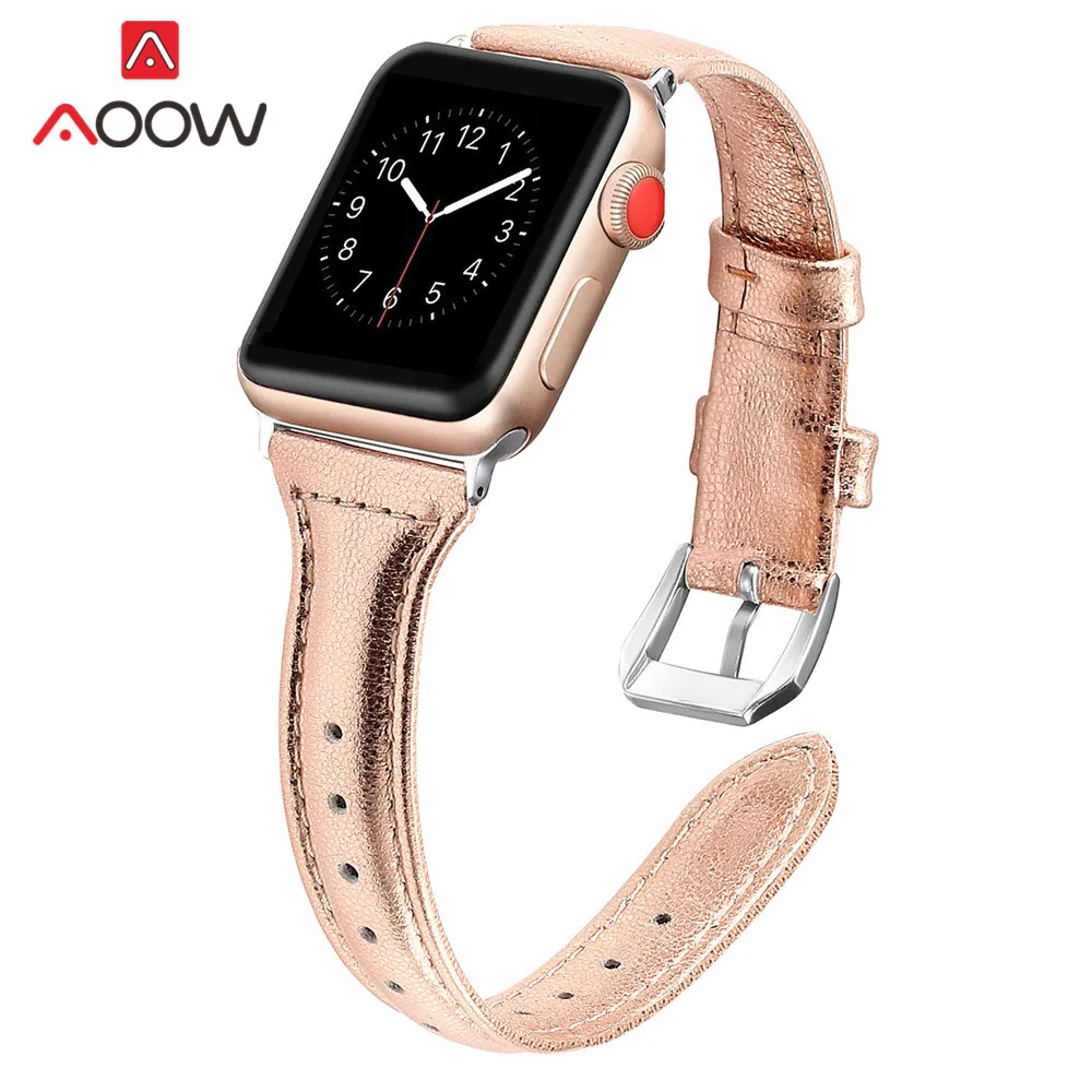 Ремешок из натуральной кожи для Apple Watch 4 5 38 мм 40 42 44 мм|Ремешки часов| |