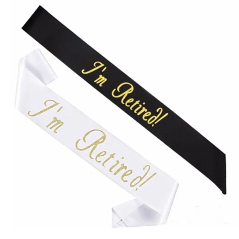 

New Retired Shoulder Strap Retirement Ceremony Celebration Belt for Retirees Women Men