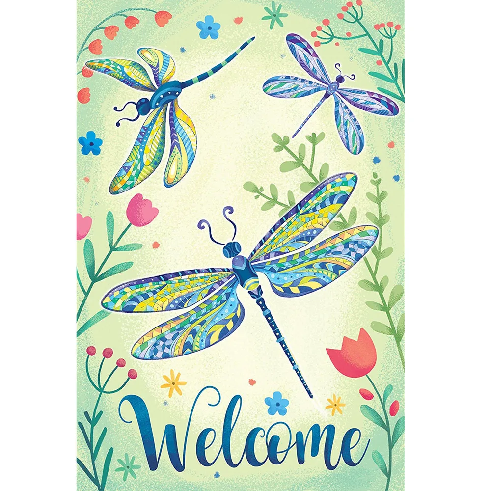 

Butterfly Welcome Printing Garden Flag 12.5 x 18inch Garden Yard Flower Decorations Garden Banner Flag Садовый флаг