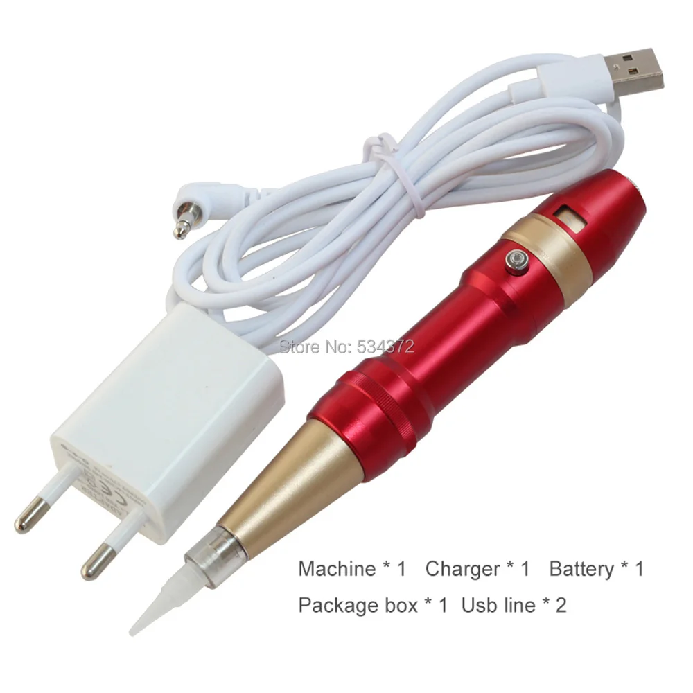 

Promotional High Quality Permanent Makeup Machine Tattoo Eyebrow Lips Tattoo Pen With Needles Caps Supply