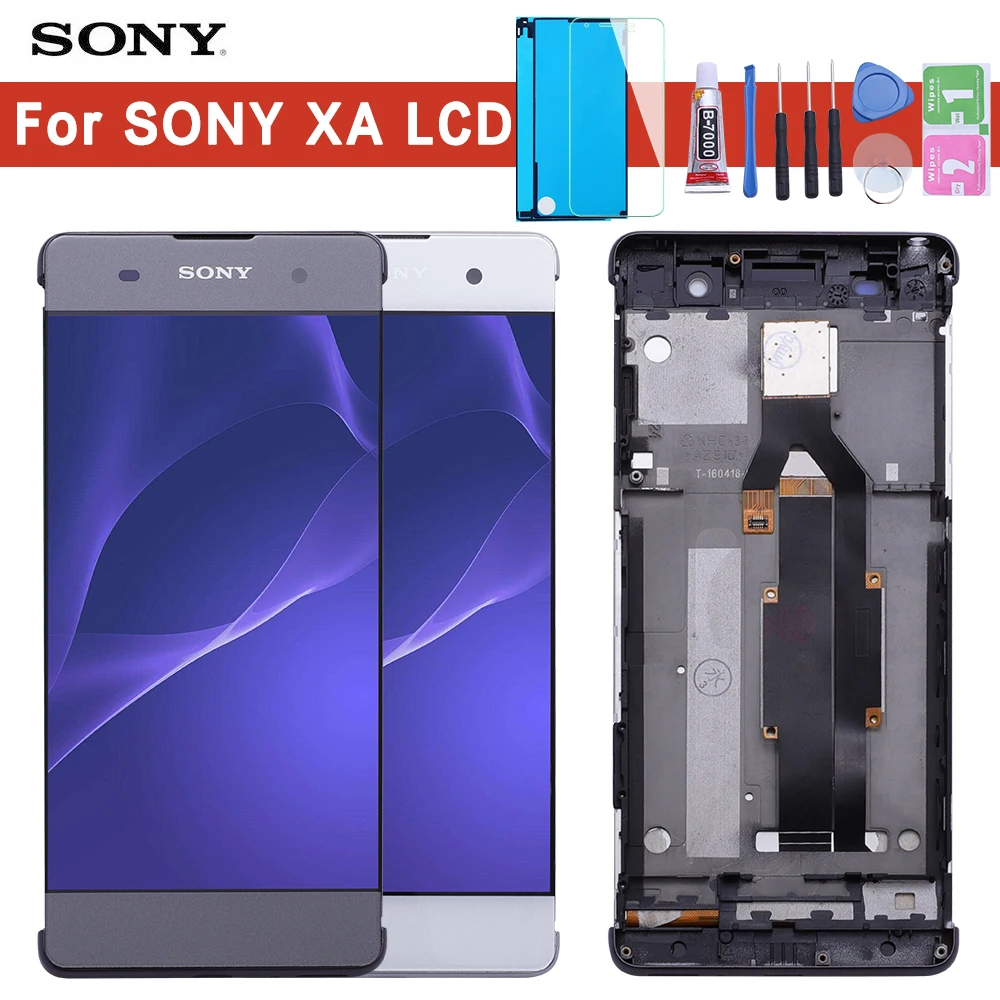 5," ips lcd для SONY Xperia XA Дисплей lcd F3111 F3112 F3115 F3116 кодирующий преобразователь сенсорного экрана в сборе запасные части