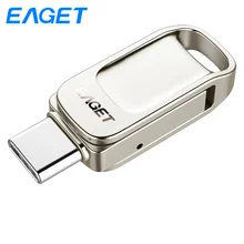 Eaget OTG USB флеш-накопитель 32 Гб 64 Гб 128 ГБ Usb 3,0 ключ type-C 3,1 металлический флеш-накопитель 64 Гб мини-флеш-накопитель Флешка 128 ГБ USB флешка