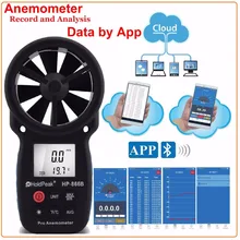 HOLDPEAK 866B APP Digital Anemometer With Mobile APP THE BEST Wind Speed Meter Measures Temperature Wind