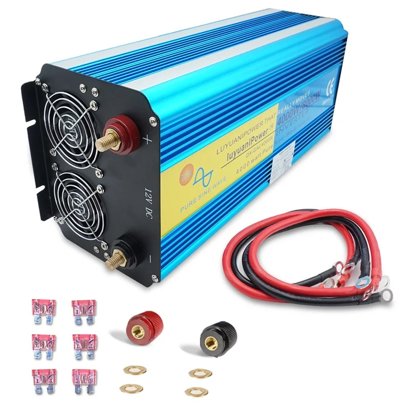 8000W czysta fala sinusoidalna przetwornica napięcia wyświetlacz DC 12V/24V do AC 220V/110V z 3.1A USB podwójne gniazdo ue konwerter zasilanie energią słoneczną 8000W czysta fala sinusoidalna przetwornica napięcia wyświetlacz DC 12V/24V do AC 220V/110V z 3.1A USB podwójne gniazdo ue konwerter zasilanie energią słoneczną
