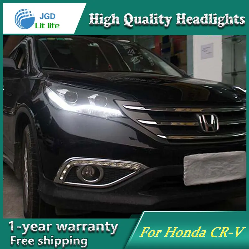 high quality Car Styling Head Lamp case for Honda CRV 2012-2014 LED Headlight DRL Daytime Running Light Bi-Xenon HID