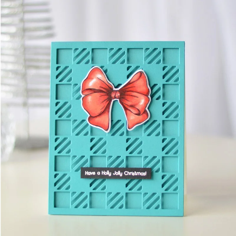 

Rectangle Plaids Shape Metal Cutting Dies Stencil Scrapbook Album Embossing For Gift Card Making Handcraft