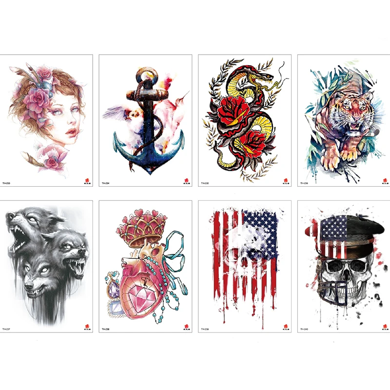 1 Buah Sketsa Stiker Tahan Air Tato Jantung Mawar Pola Bunga Stiker Desain Km 055 Wanita Tubuh Seni Tato Sementara Taty Sementara Tato Aliexpress