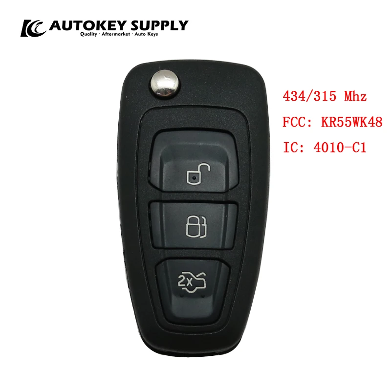 Пульт дистанционного управления с 3 кнопками для Ford 434/315 МГц FCC: KR55WK48 IC: 4010-C1 AKFDC411 |