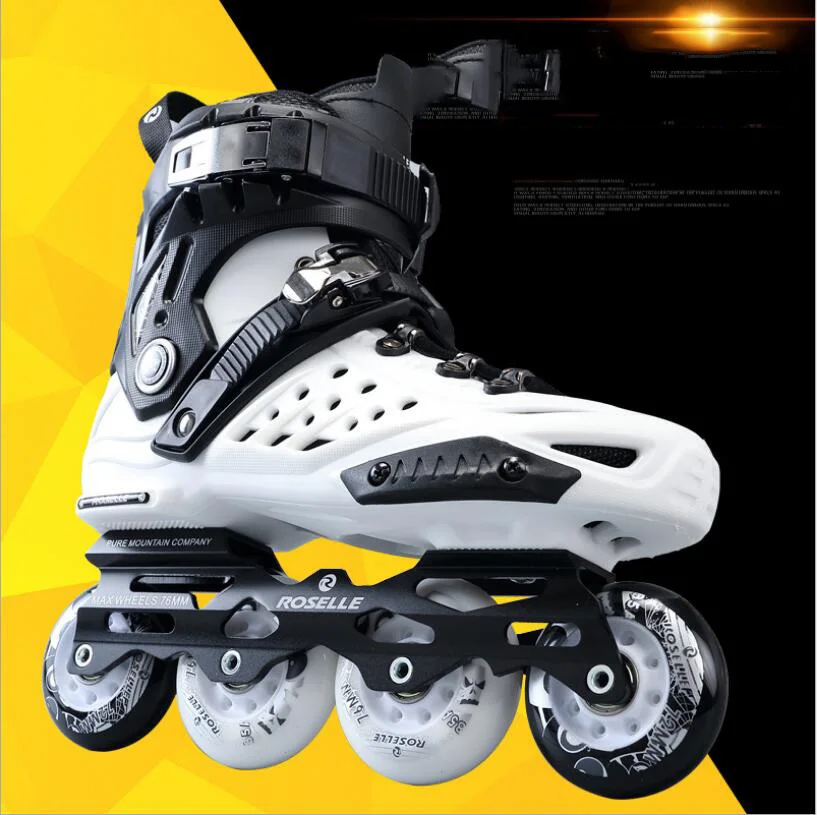 برو الكبار الأسطوانة أحذية التزلج أحذية التزلج الأسطوانة قابل للتعديل الطريق انزلاق/سباق التعرج حذاء تزلج بعجلات أحذية