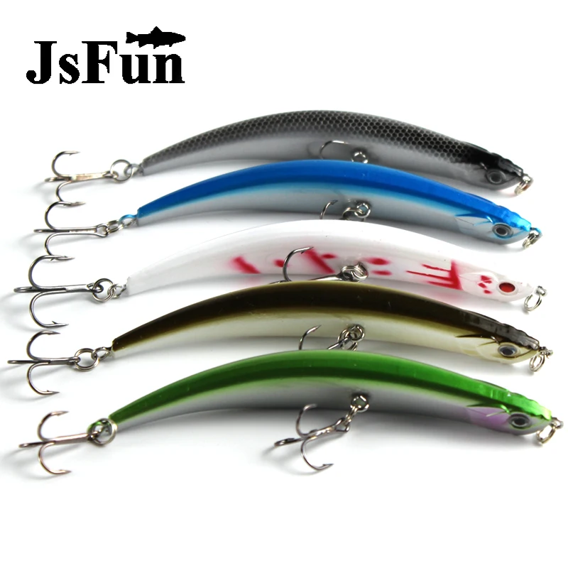 Lake Fishing Lures Crankbait Accessories Tool 5pcs Set 11cm Minnow Hook