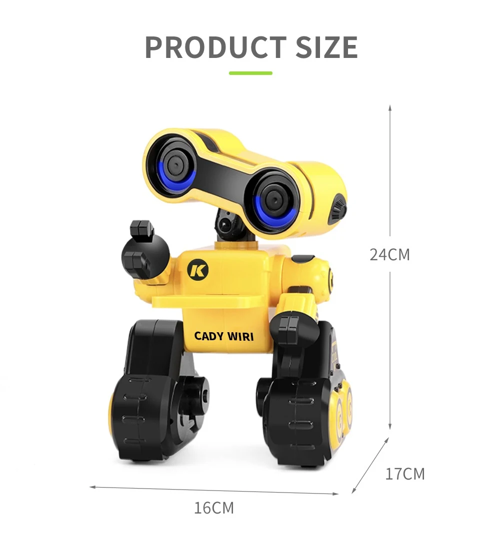 JJRC R13-YW CADY WIRI power Robot на пульте дистанционного управления интеллектуальная научно-исследовательская игрушка в подарок с rgb-подсветкой