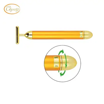 

1pc From china 24K Beauty Bar Golden Energy Face Massager Beauty Care Vibration Facial Massager Slimming Face Technology