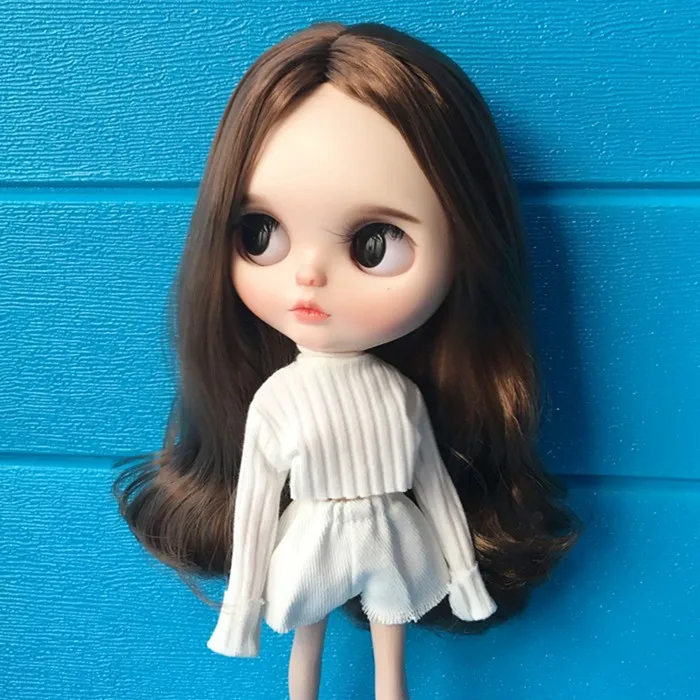 B230 Blyth Doll bjd одежда 30 см 1/6 куклы аксессуары azone длинный рукав белый вязаный Топ со