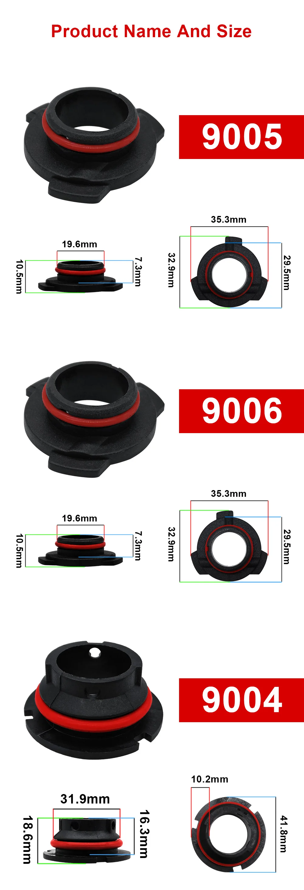 Roadsun из 2 предметов H1 H3 H4 H7 H8 H9 H11 H13 9004 9005 9006 9007 880 основание держателя переходника розетки фиксатор для S2 автомобильная светодиодная лампа для фары