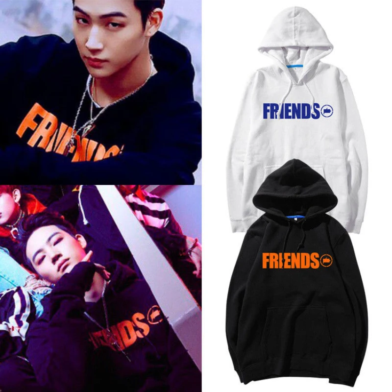 Mainlead KPOP GOT7 JB балахон 7 для 7 пуловер друзья письмо Sweatershirt улица съемки армии