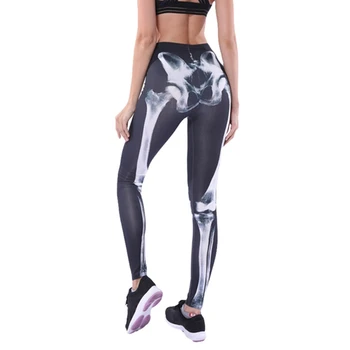 

High Quality Women Fitness Leggings Printed Workout Skinny Pants Solid Pantalon Femme Skinny Mid Waist Trousers S-XL X3